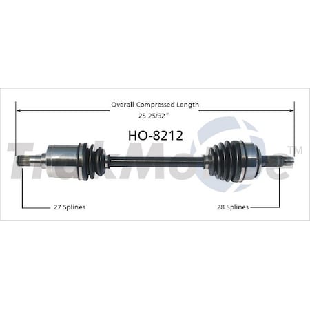 Surtrack Axle Cv Axle Shaft, Ho-8212 HO-8212